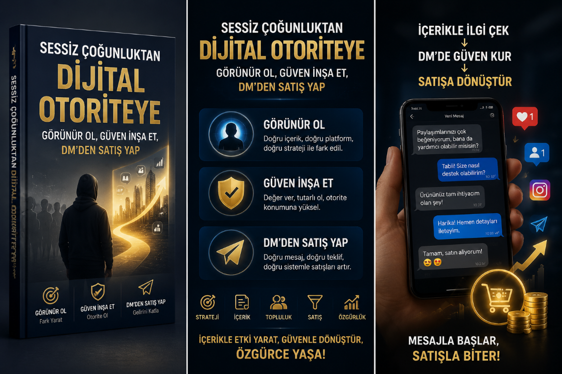 Sessiz Çoğunluktan Dijital Otoriteye: Görünür Ol, Güven İnşa Et, DM'den Satış Yap