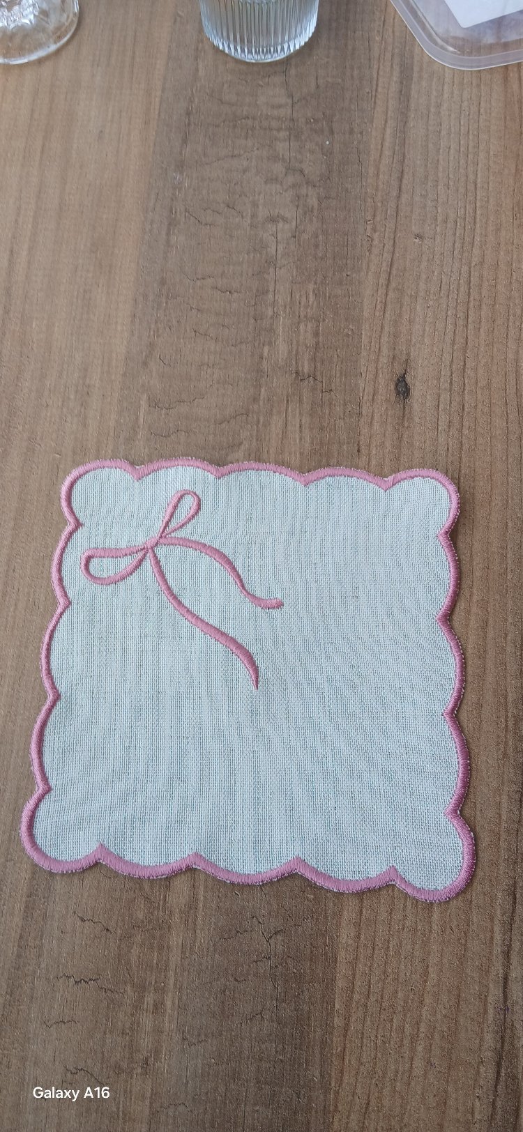 pembe fiyonk temalı kokteyl peçete 2li