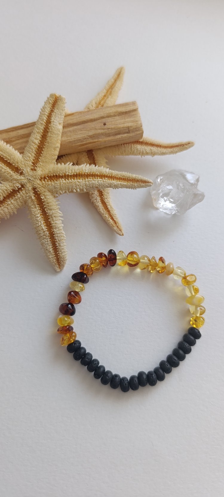 Şifa Tılsımı Kehribar (Amber & Lav Taşı Bileklik 