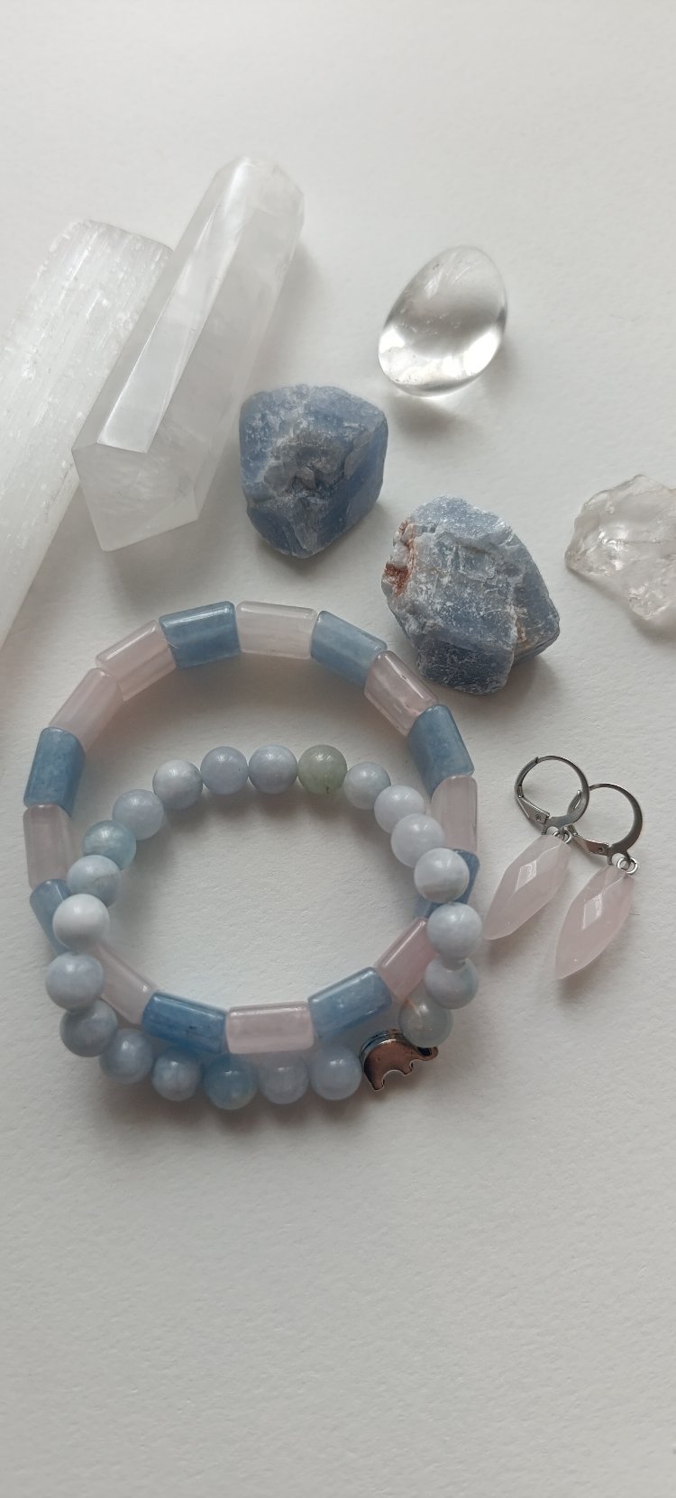 İlahi Şifa Pembe Kuvars & Aquamarine 