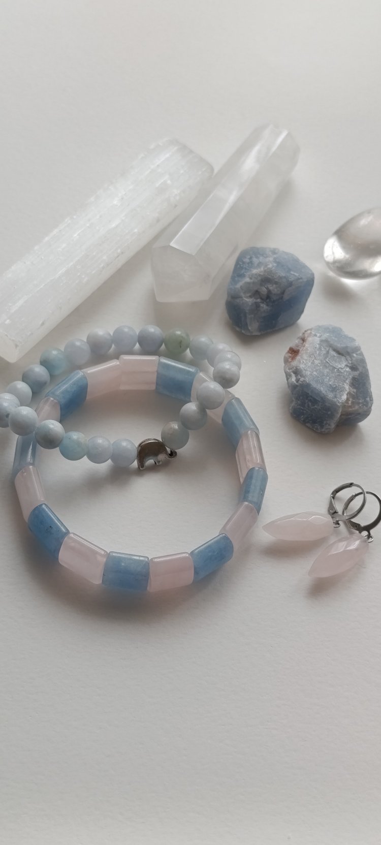 İlahi Şifa Pembe Kuvars & Aquamarine 