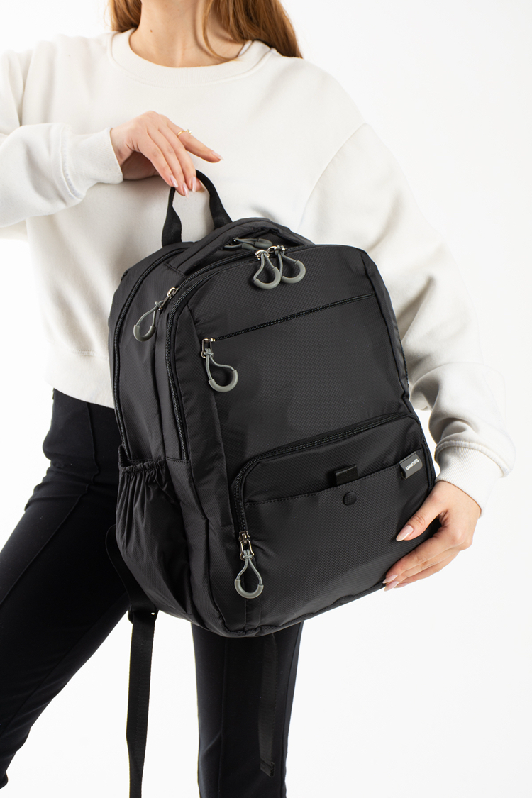 Sanmorris Unisex Suya Dayanikli 7 Bölmeli Parasüt Kumas Laptop BölmeliGünlük Sirt Çantası