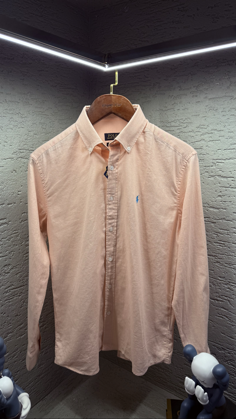 POLO RALPH LAUREN KETEN GÖMLEK PEMBE
