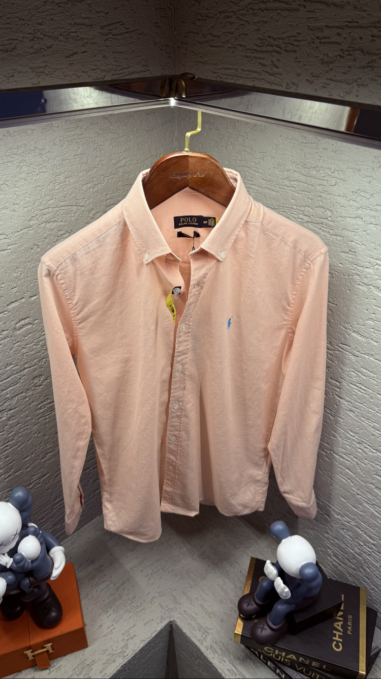 POLO RALPH LAUREN KETEN GÖMLEK PEMBE
