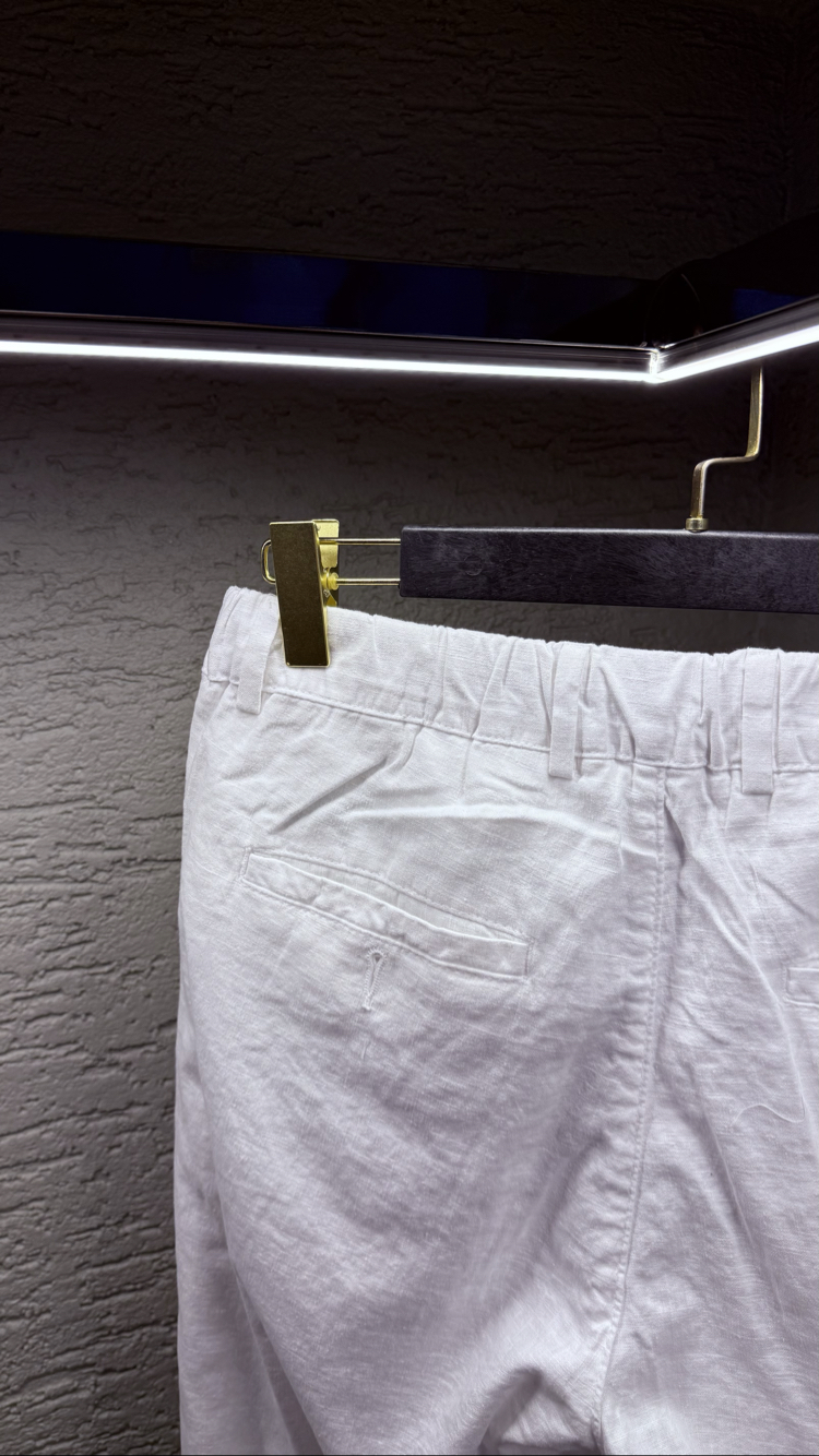 LACOSTE PREMİUM KETEN PANTOLON BEYAZ