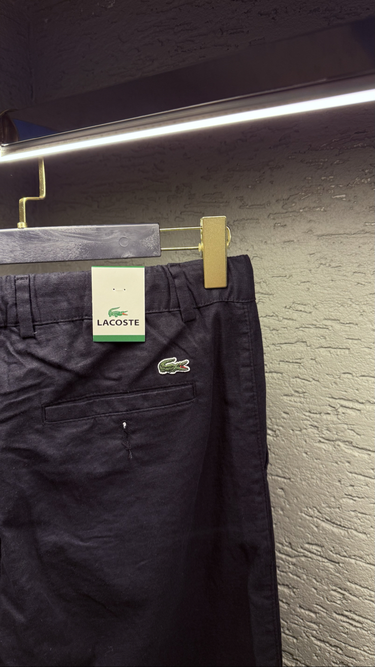 LACOSTE PREMİUM KETEN PANTOLON SİYAH