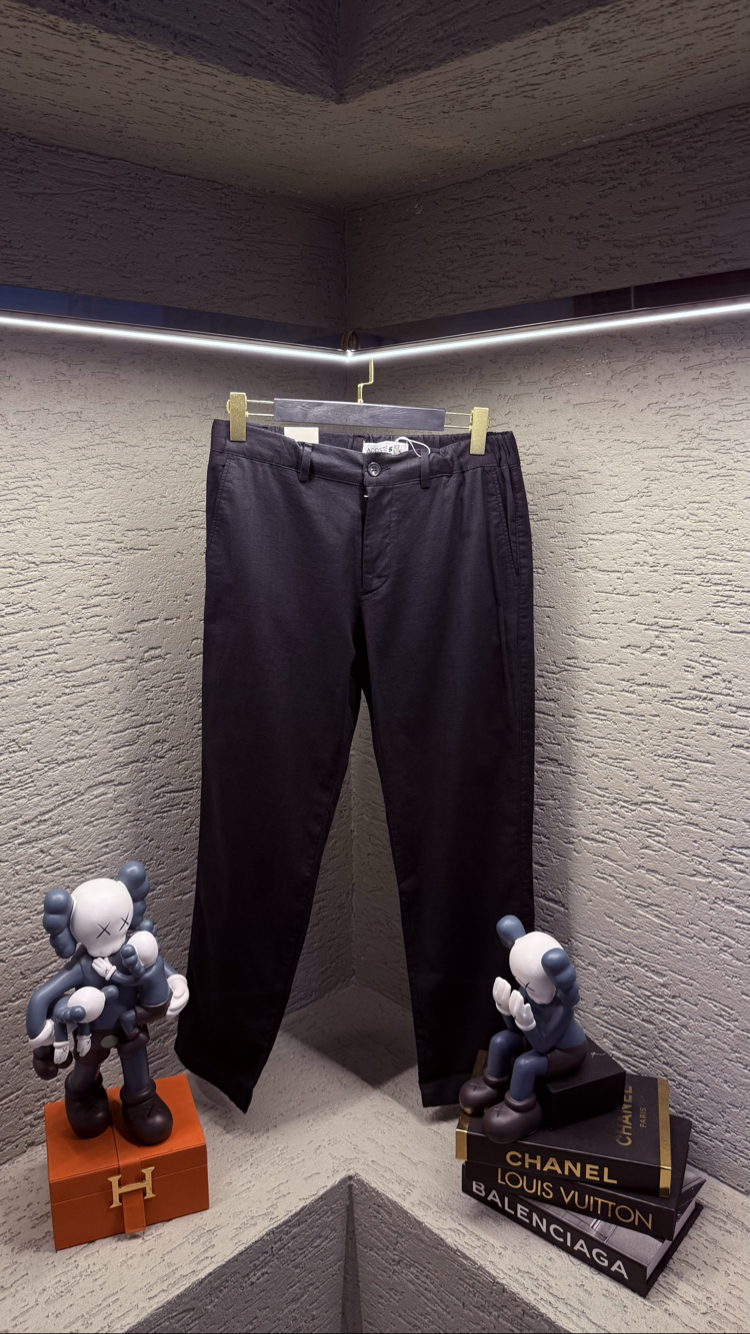 LACOSTE PREMİUM KETEN PANTOLON SİYAH