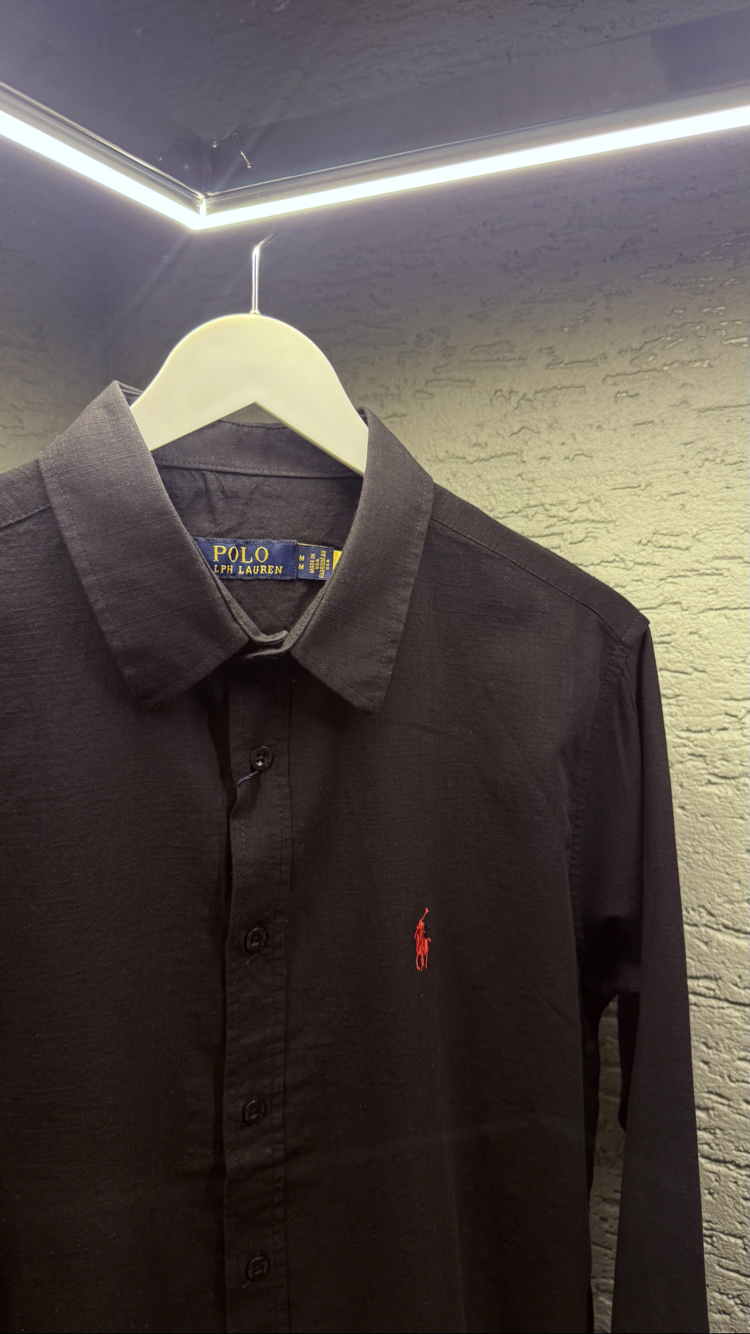 POLO RALPH LAUREN NAKIŞ LOGO KETEN GÖMLEK
