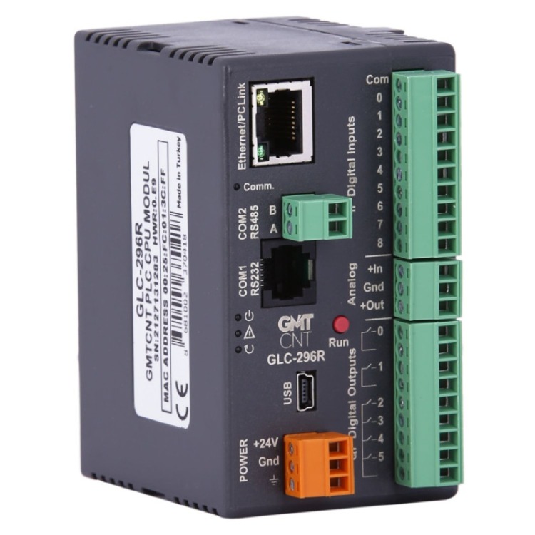 GmtCnt GLC-296R ,9D1A/6R1A Ethernet Plc Cpu Modül