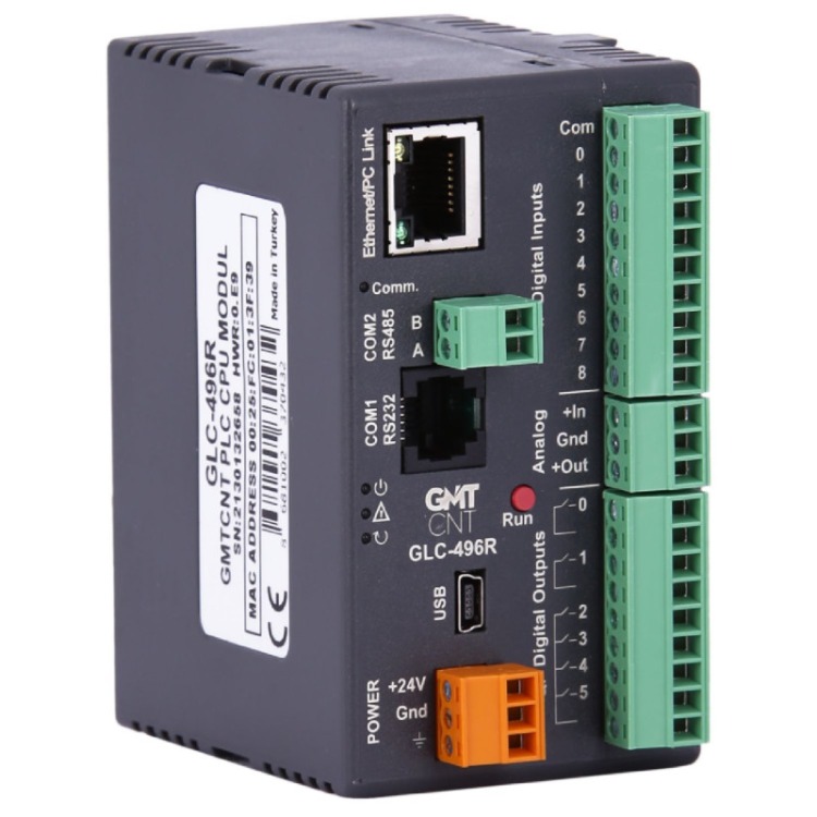 GmtCnt GLC-496R ,9D1A/6R1A Ethernet Plc Cpu Modül