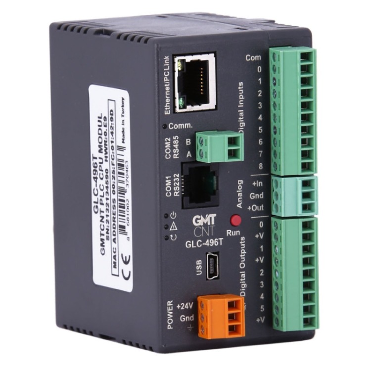 GmtCnt GLC-496T ,9D1A/6P1A Ethernet Plc Cpu Modül