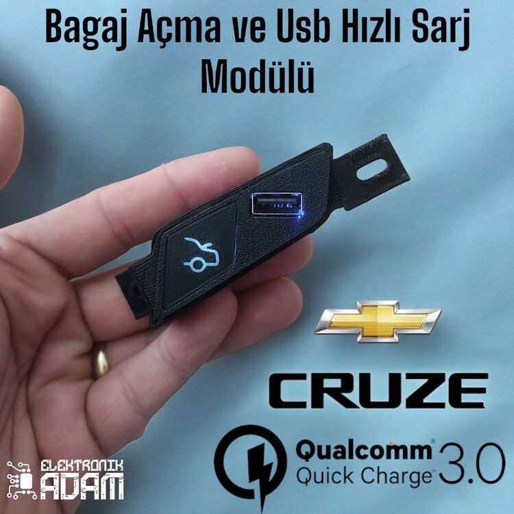 Cehvrolet Cruze İç Bagaj Açma Butonu ve Hızlı Şarj Ünitesi