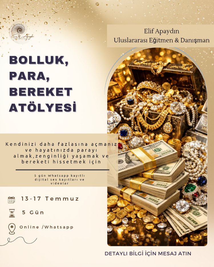 Bolluk, Para, Bereket Atölyesi