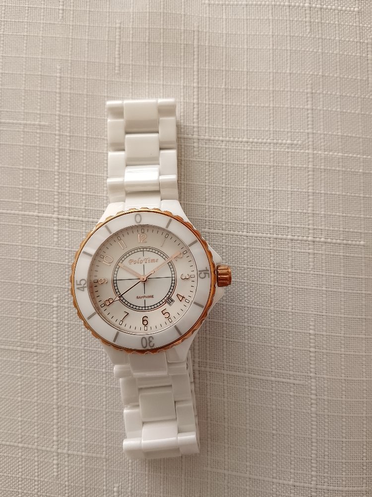 Orijinal Polo Time Seramik Kasa ve Kordon Kol saati 