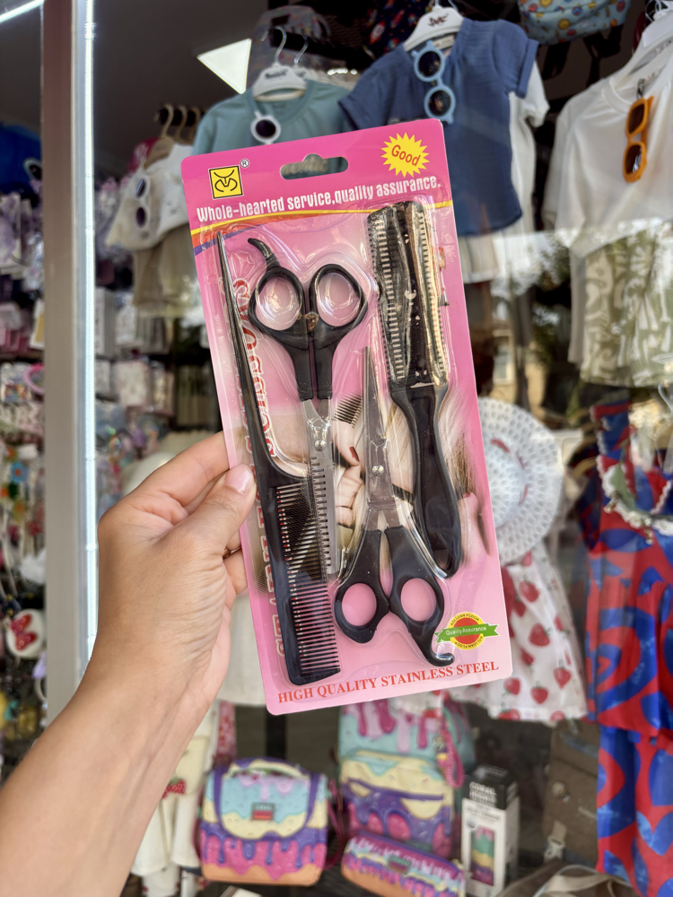 Saç Kesme Makas Ustra ve Tarak Seti 4'lü