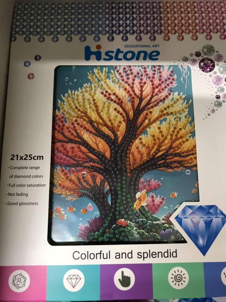 5D Yapışan Boncuk Goblen Mozaik Tablo Pano 21*25 cm Yaşam Ağacı