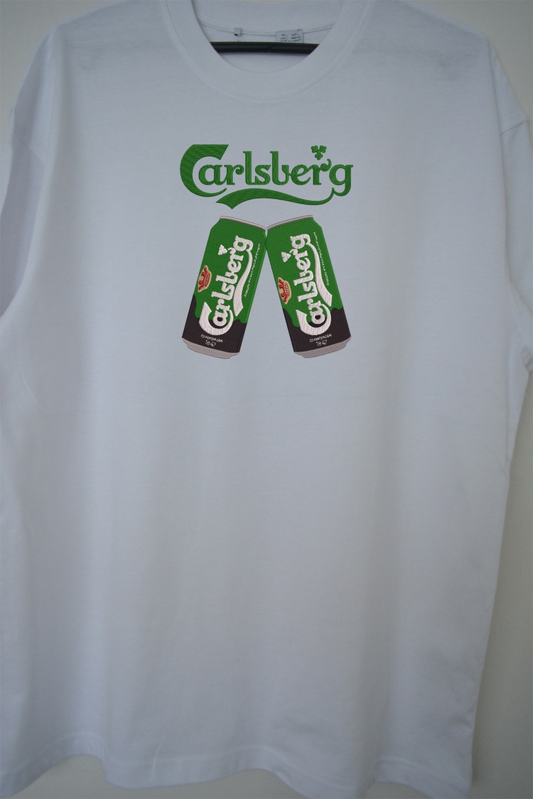Carlsberg Nakış İşlemeli Unisex Oversize T-Shirt
