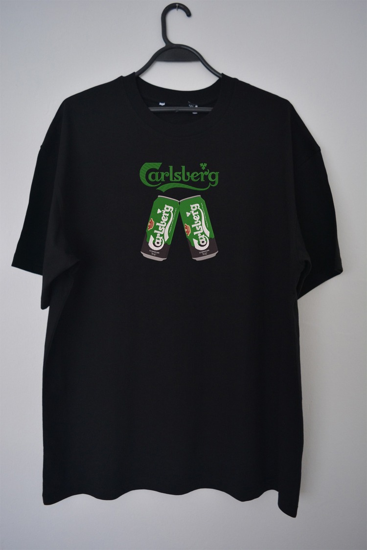Carlsberg Nakış İşlemeli Unisex Oversize T-Shirt