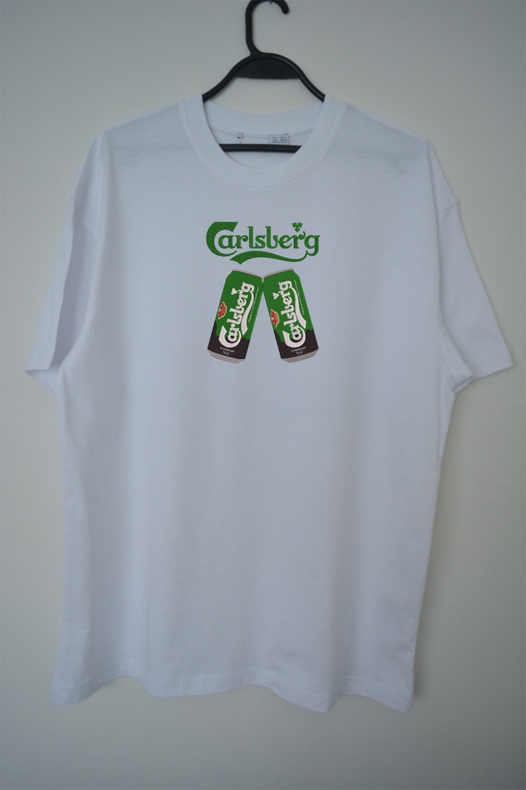 Carlsberg Nakış İşlemeli Unisex Oversize T-Shirt