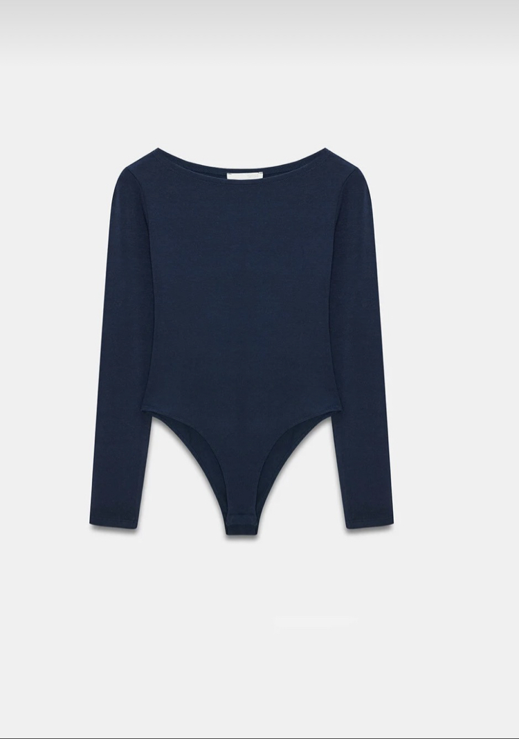 Dilvin 32549 kayık yaka bodysuit