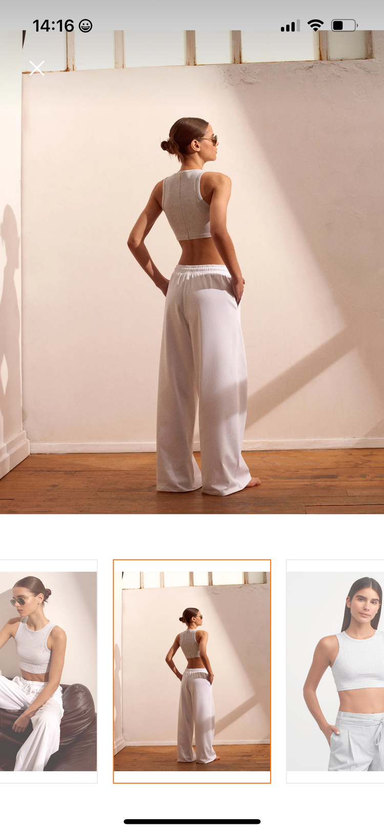 Dilvin dikiş detaylı crop top - GRİ MELANJ