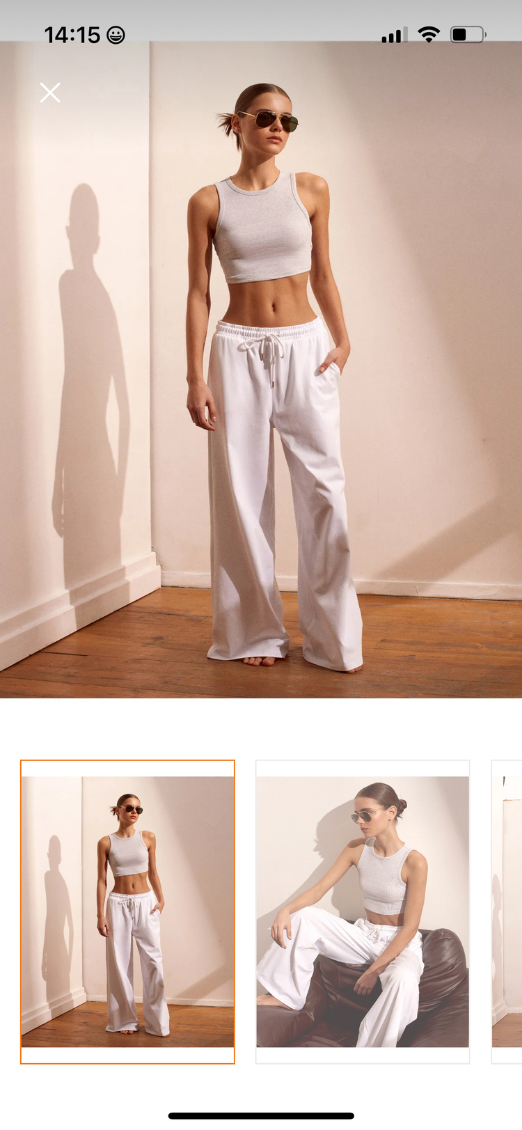 Dilvin dikiş detaylı crop top - GRİ MELANJ