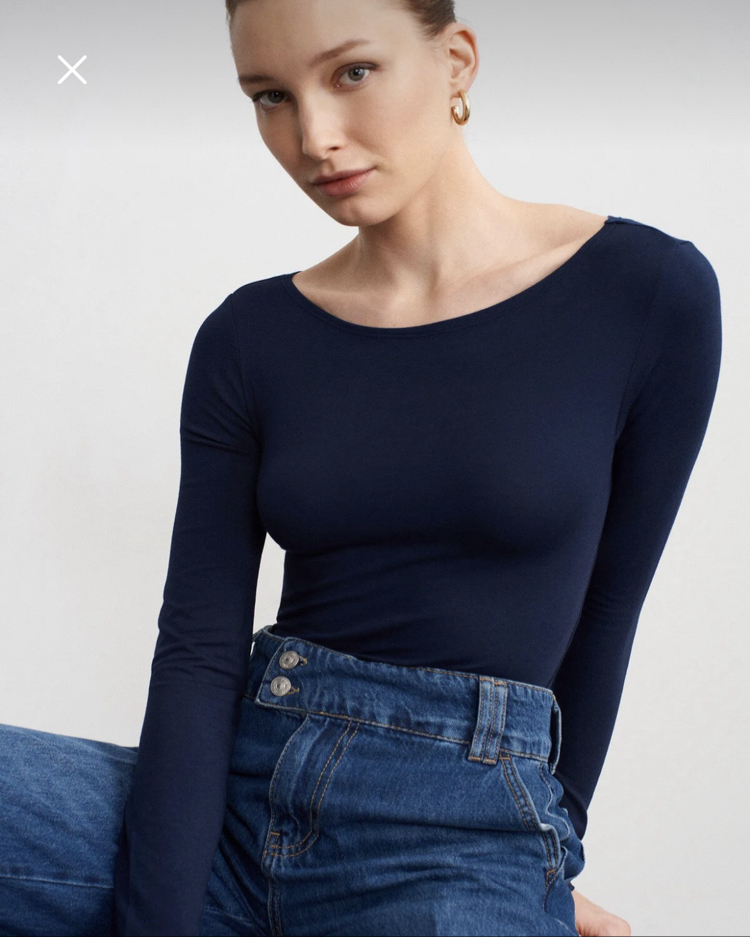Dilvin 32549 kayık yaka bodysuit