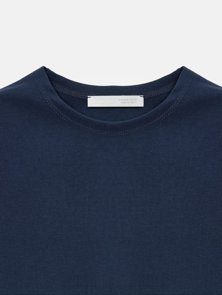Dilvin modal pamuklu T-Shirt- lacivert