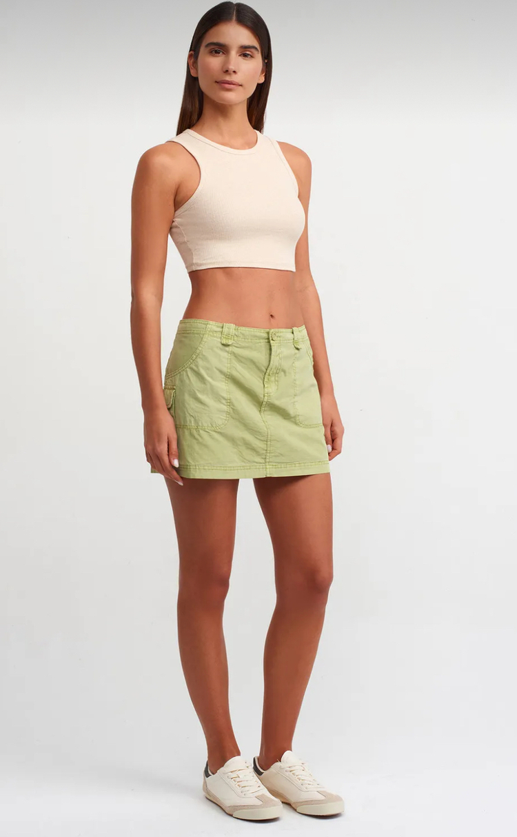 Dilvin dikiş detaylı crop top - BEJ MENANJ