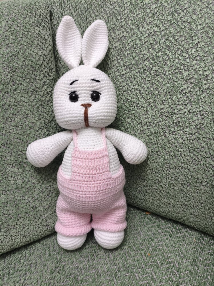 Pembe tulumlu beyaz tavşan