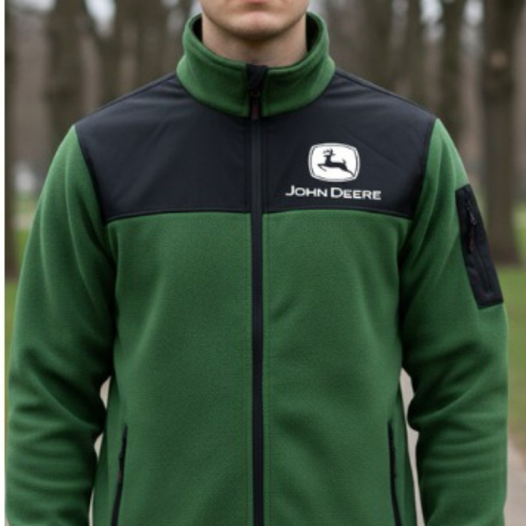 JOHN DEERE Fermuarlı Polar Ceket