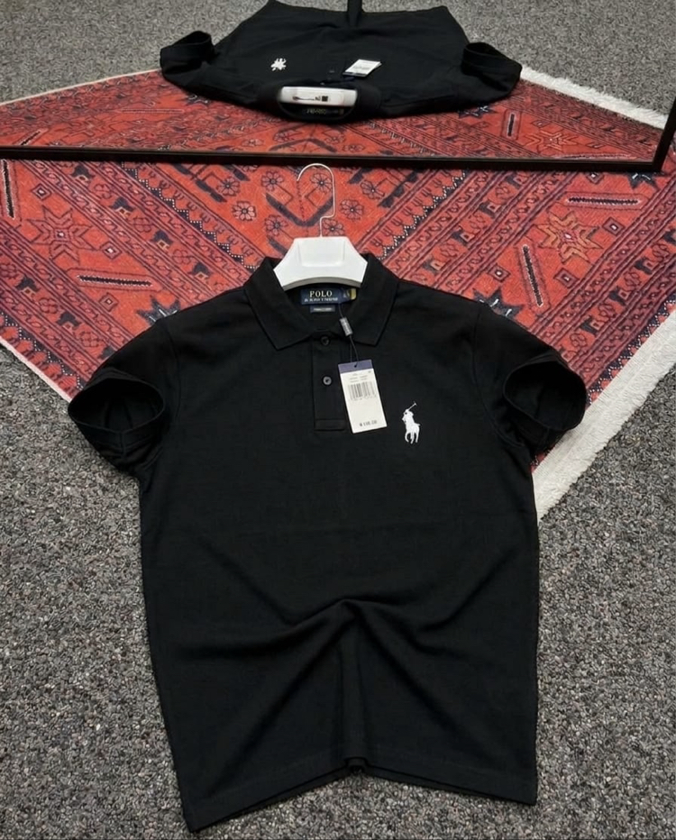 US POLO Siyah Polo Yaka T-shirt