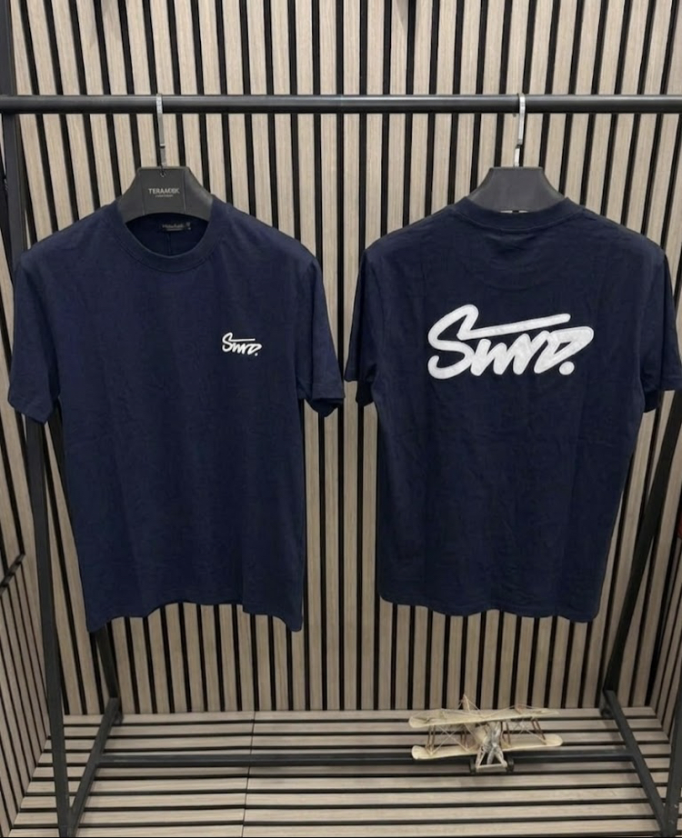 STWD Lacivert Yarım Oversize T-shirt