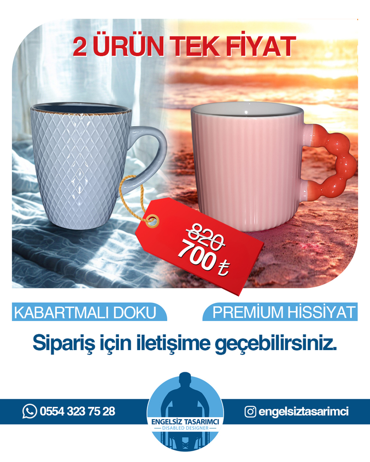 2 ÜRÜN TEK FİYAT - Gri - Gold çift renk  ve Pembe gövdeli turuncu saplı kupa bardak