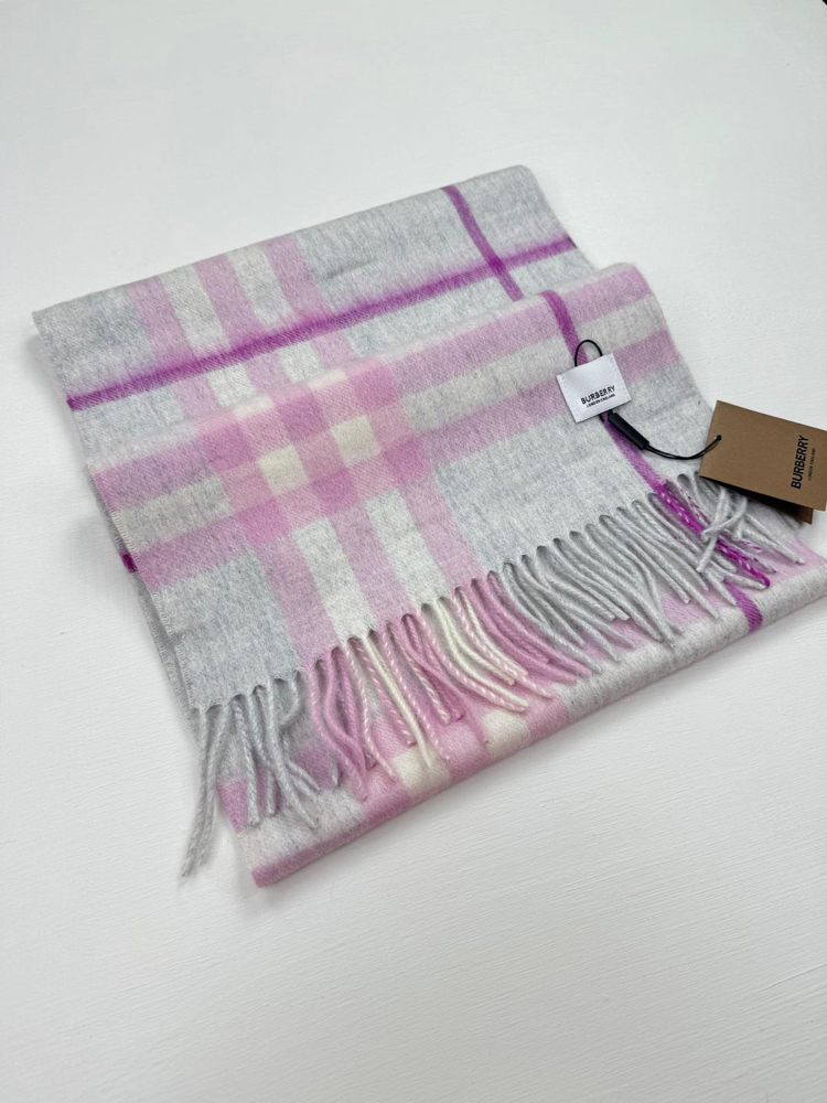 %100 kaşmir ithal atkı gri pembe