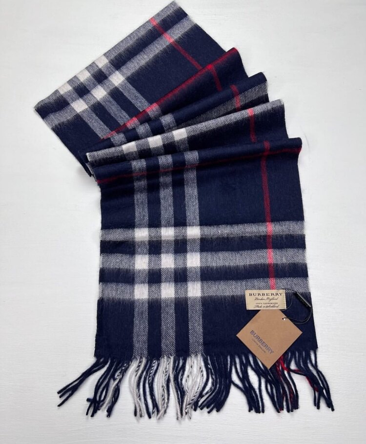 %100 kaşmir atkı lacivert