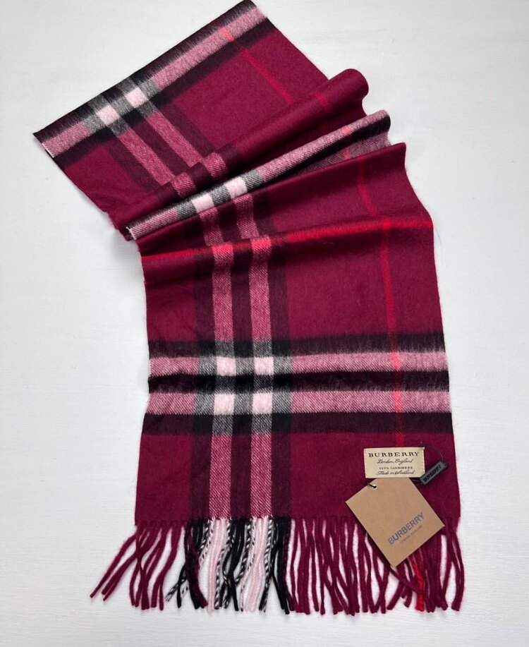 %100 kaşmir atkı bordo