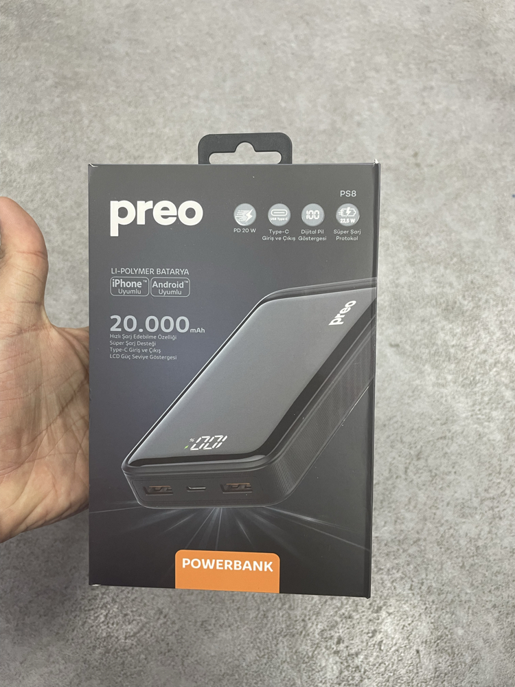 20.000 MAH POWERBANK SIFIR KUTUSUNDA