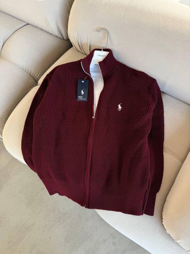 Ralph Lauren Tam Fermuar Triko Premium