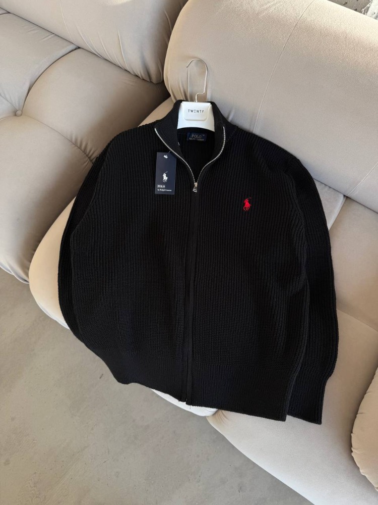 Ralph Lauren Tam Fermuar Triko Premium