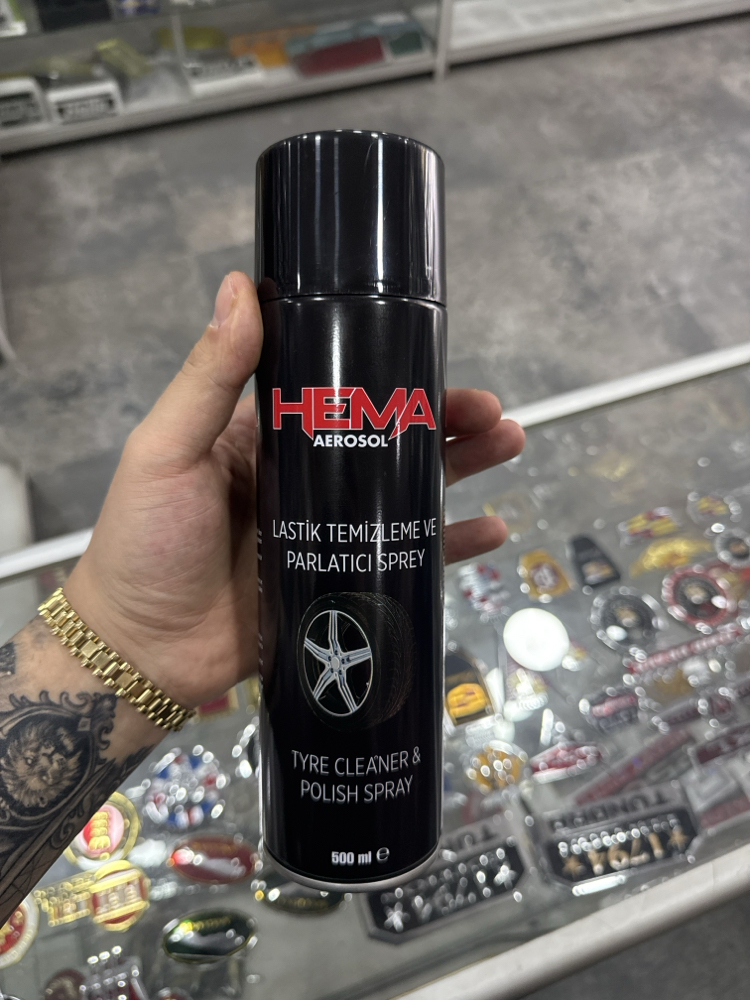 Hema lastik sprey parlatıcı