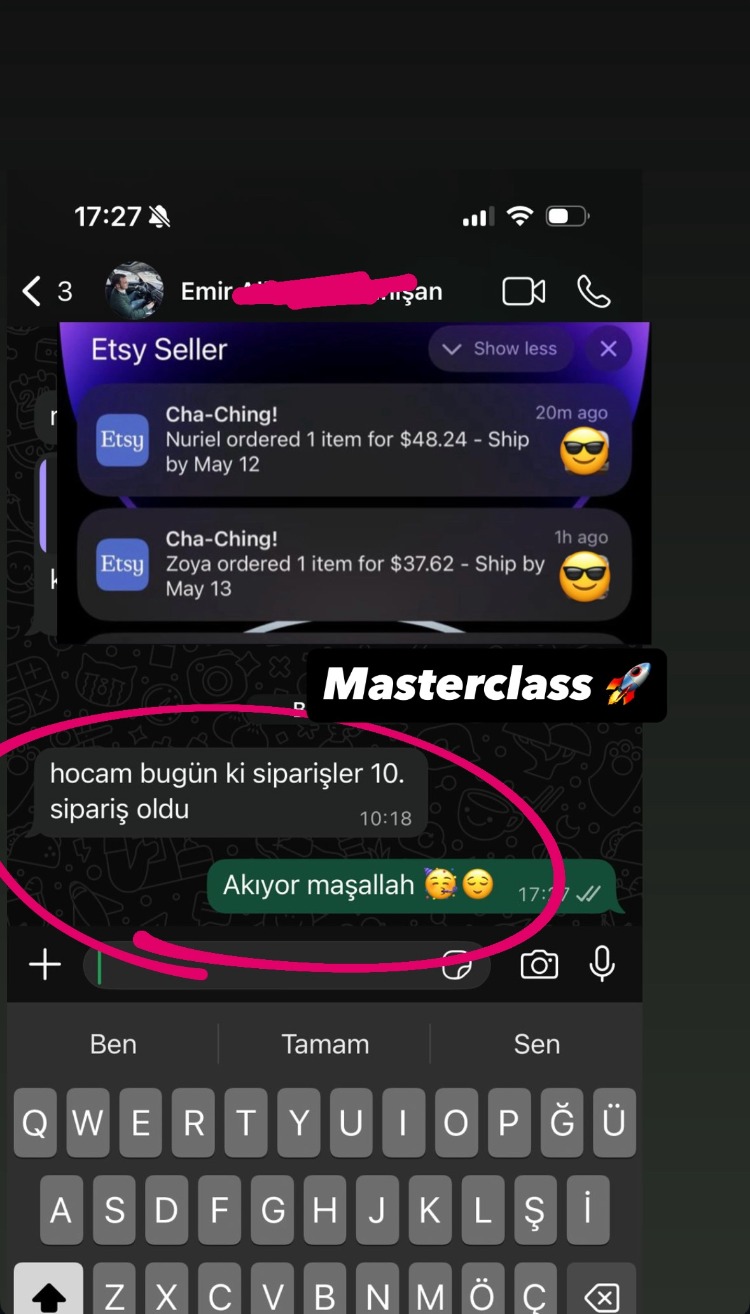 Etsy MasterClass Gold Birebir Danışmanlık