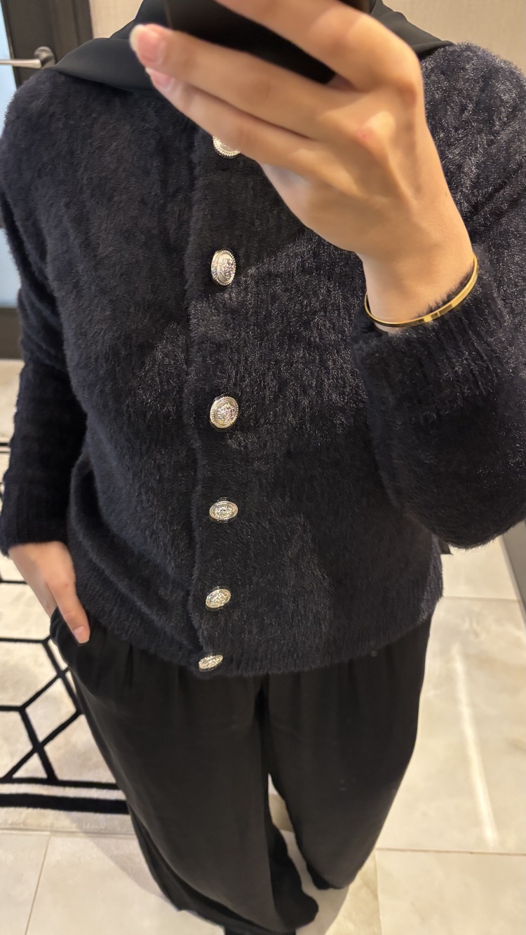 Siyah Angora Hırka