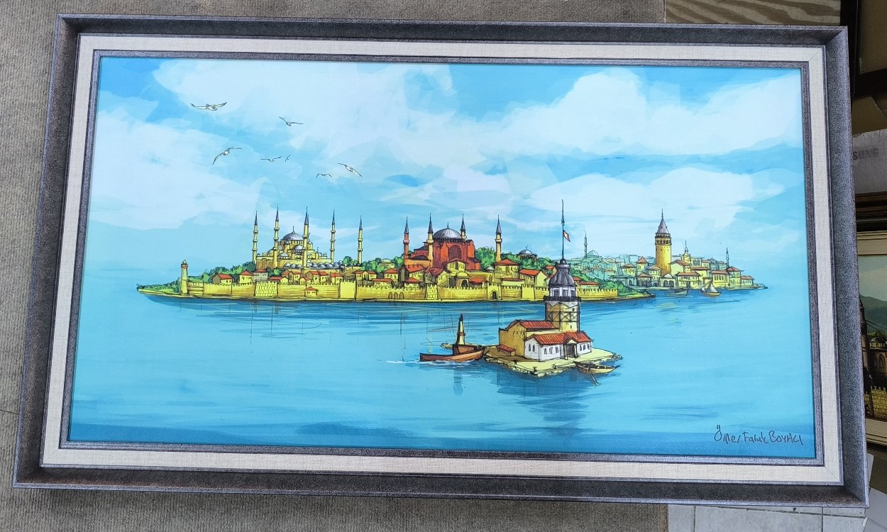 İstanbul Manzara Kanvas Tablo 