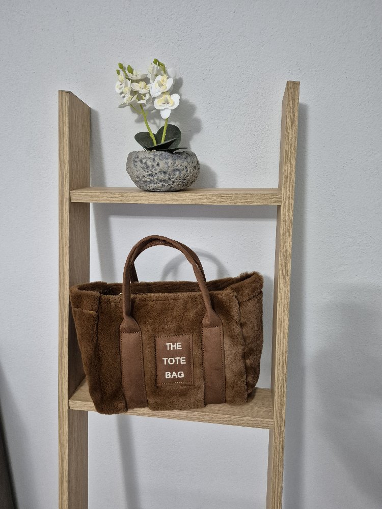 Tote Bag Peluş Taba