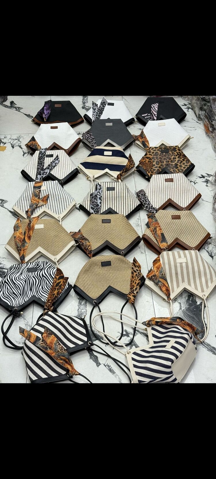 beach bag Krem Laci çizgi desen
