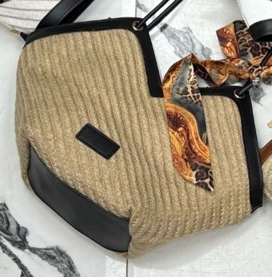 beach bag Siyah Hasır desen