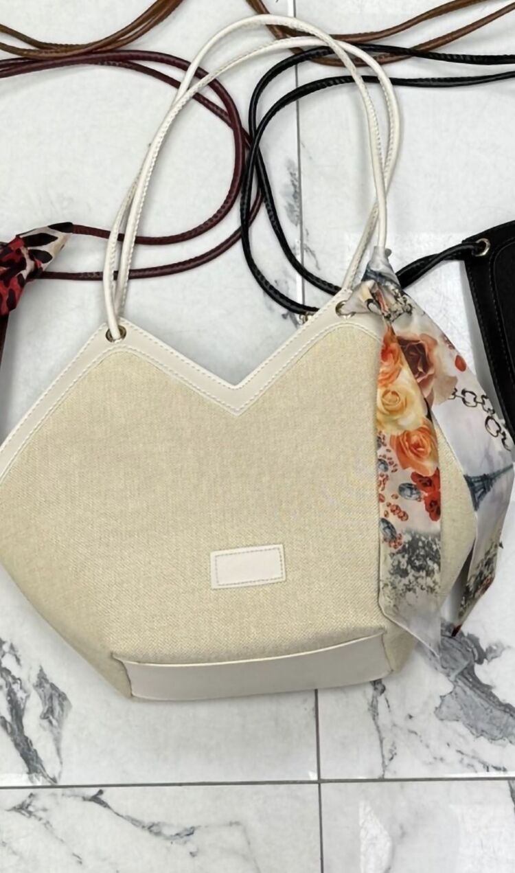 beach bag Keten Krem