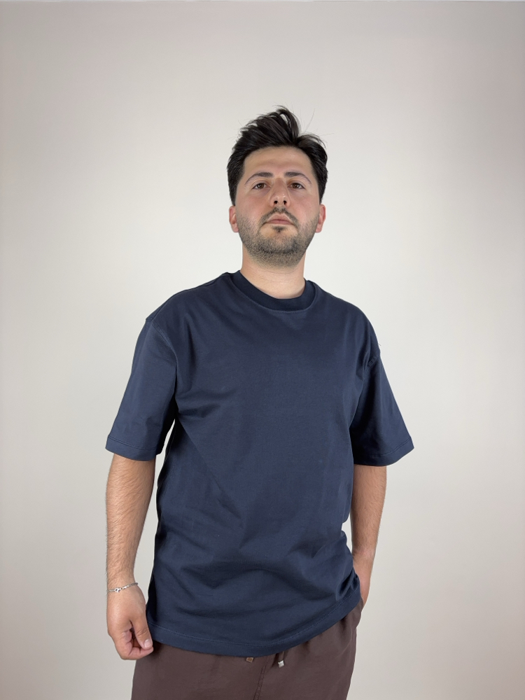 Lacivert Basıc Oversize Tişört 
