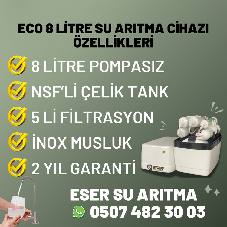 8 litre Pompasız